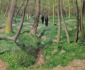 Unterholz im Frühling, 1923 von Felix Edouard Vallotton