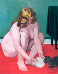 Frau mit einer Katze, 1919