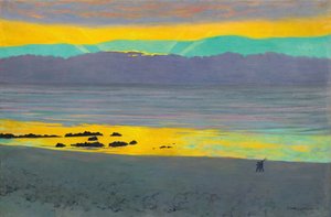 Gelber und grüner Sonnenuntergang von Felix Edouard Vallotton