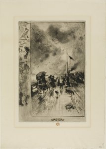 Ein Steg in England von Felix Hilaire Buhot