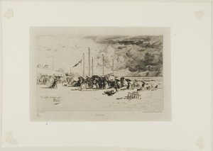 Ein Sturm in Trouville von Felix Hilaire Buhot