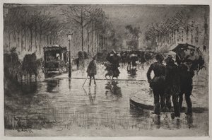Künstler kehren vom Salon zurück, 1877 von Felix Hilaire Buhot