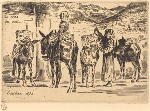 Blätter von Eseln aus dem Süden von Felix Hilaire Buhot