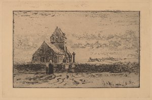 Die Kirche von Jobourg, 1887