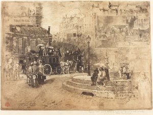 La Place Pigalle en 1878 von Felix Hilaire Buhot