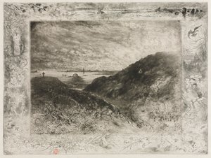 Die Klippe, Bucht von Saint Malo, 1886-1890 von Felix Hilaire Buhot