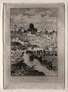 Der Brunnen am Hügel von Cailles von Felix Hilaire Buhot