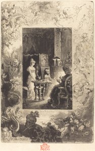 Ein Tee der Witwen von Felix Hilaire Buhot
