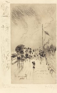 Ein Pier in England, 1879 von Felix Hilaire Buhot
