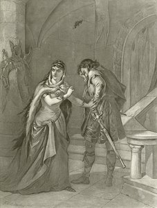 Macbeth. Akt II, Szene II (Gravur) von Felix Octavius Carr Darley