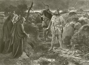 Macbeth. Akt I, Szene III (Gravur) von Felix Octavius Carr Darley