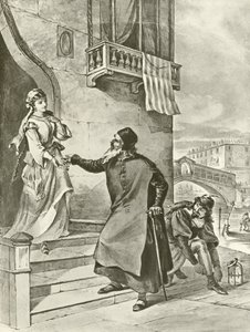 Der Kaufmann von Venedig. Akt II, Szene V von Felix Octavius Carr Darley