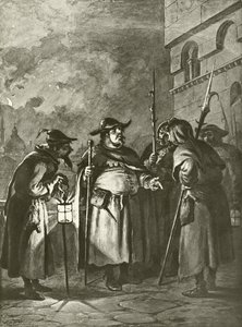 Viel Lärm um nichts. Akt III, Szene III von Felix Octavius Carr Darley