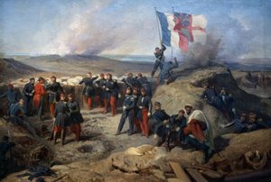 Marschall Aimable Pelissier und sein Stab in Sebastopol am 8. September 1855, ca. 1856-71