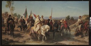 Porträts, vermutlich Cherif Boubaghla und Lalla Fatma n