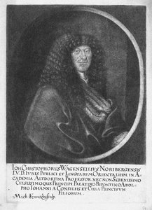 Porträt von Johann Christoph Wagenseil 1633-1705, Ende des 17. Jahrhunderts von Fenitzer
