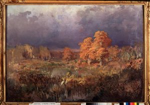 Sumpf im Wald, Herbst von Feodor Alexandrovich Vassiliev