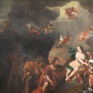 Aeneas erhält eine neue Rüstung von Venus