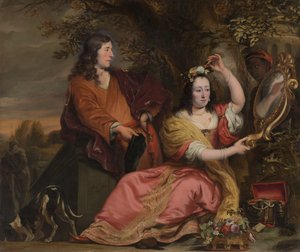 Jan van der Voort und seine Schwester Catharina mit einem Diener von Ferdinand Bol