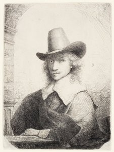 Mann mit hohem Hut, ca. 1645-50 von Ferdinand Bol