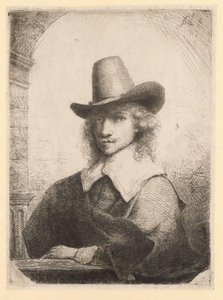 Porträt eines Mannes mit einem hohen Hut von Ferdinand Bol