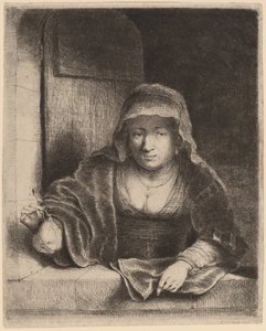 Die Frau mit der Birne von Ferdinand Bol