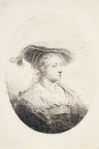 Junge Dame mit Federhut, 1644 von Ferdinand Bol