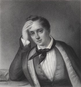 Porträt des Dichters Jewgeni Abramowitsch Baratynski 1800-1844, 1830er