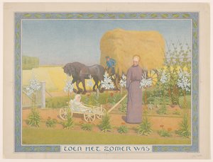 Frau mit Kind im Wagen von Ferdinand Hart Nibbrig (signed by artist)