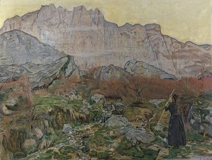Die Vision (Gebirgslandschaft) von Ferdinand Hodler