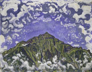 Der Berg Niesen von Heustrich aus gesehen, 1910 von Ferdinand Hodler