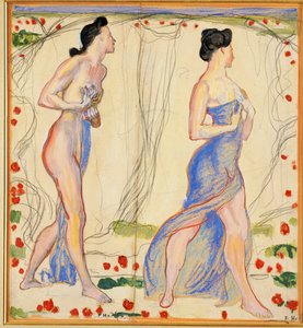 Studie für "Die Empfindung I", ca. 1901-02 von Ferdinand Hodler