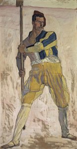 Krieger mit Hellebarde, um 1898 von Ferdinand Hodler