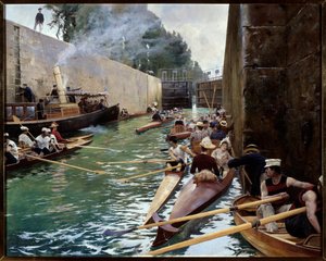 Das Schloss, Gemälde von Ferdinand Joseph Gueldry (1858-1945)