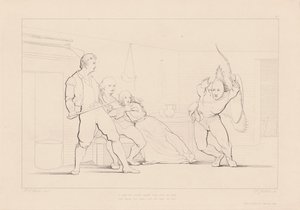 Eine Gestalt ist aus der Dunkelheit auf sie zugestürzt von Ferdinand Joubert, after George Elgar Hicks