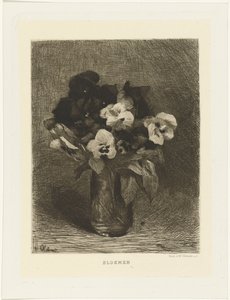 Veilchen in einer Vase von Ferdinand Oldewelt