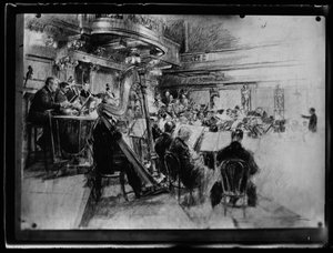 Orchesterprobe der Wiener Philharmoniker von Ferdinand Schmutzer