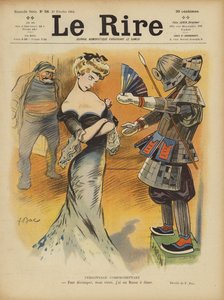 Satire auf die Beziehungen Frankreichs zu Japan, als die Spannungen zwischen Japan und Frankreich zunahmen von Ferdinand Sigismund Bac