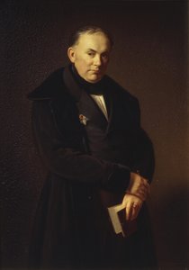 Porträt des Dichters Vasily Zhukovsky 1783-1852, 1844 von Ferdinand Theodor Hildebrandt