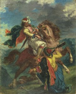 Ein Türke ergibt sich einem griechischen Reiter, 1856 von Ferdinand Victor Eugene Delacroix