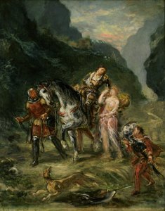 Angelica und der verwundete Medoro, ca. 1860 von Ferdinand Victor Eugene Delacroix