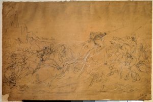 Kampfszene von Ferdinand Victor Eugene Delacroix
