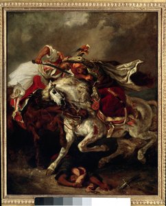 Schlacht von Giaour und Pascha (Marokko) von Ferdinand Victor Eugene Delacroix