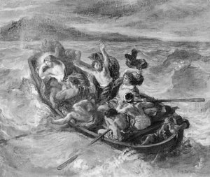 Christus auf dem See Genezareth, 1853 (s/w Foto)