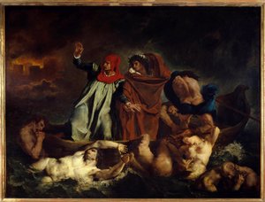 Dante und Virgil oder das Boot von Dante (Illustration für Gesang VIII der Göttlichen Komödie)