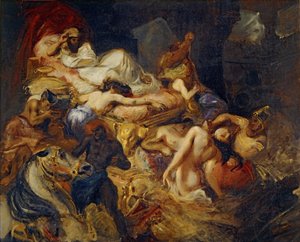 Tod des Sardanapalus Studie