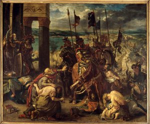 Vierter Kreuzzug: Die Eroberung von Konstantinopel durch die Kreuzfahrer von Ferdinand Victor Eugene Delacroix