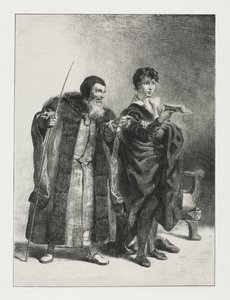 Hamlet: Polonius und Hamlet, 1834 von Ferdinand Victor Eugene Delacroix