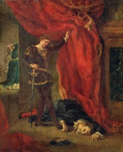 Hamlet vor dem Leichnam von Polonius von Ferdinand Victor Eugene Delacroix