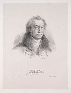 Illustrationen zu Faust: Frontispiz - Porträt von Johann Wolfgang von Goethe, 1828